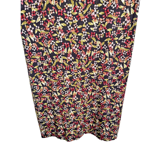 J. Jill Sz XS Maxi Dress Floral Print Flowy Short Sleeve Casual Relaxed - Picture 5 of 12